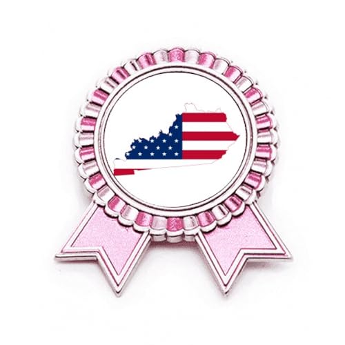 Broche Kentucky Rose en métal finition médaille d'honneur élégante