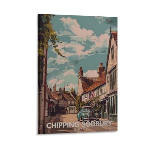 Poster Chipping Sodbury en toile cadeau original 40 x 60 cm pour proche