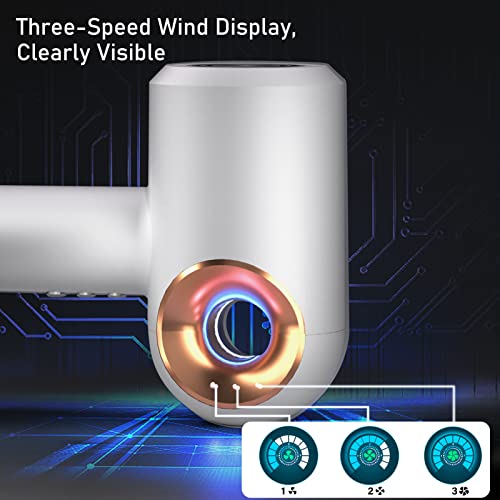 Ohjump Hair Dryer, Ultra Fast Drying, 1600W Professional Blow Dryer With Diffuser, 110,000 Rpm Brushless Motor, 4 Temps And 3 Speeds, Hairdryer For Salon Travel And Hair Care, Super Silent, White #TOP3