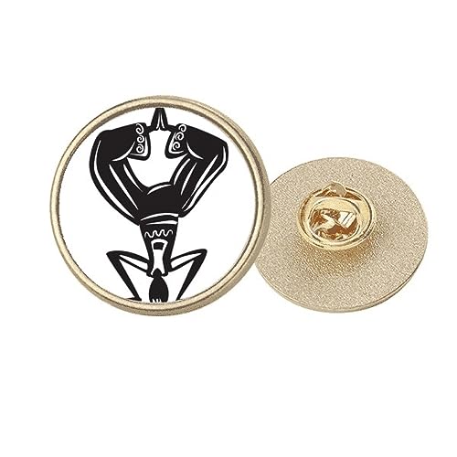 Broche ronde Mexique en métal doré, le cadeau culturel idéal