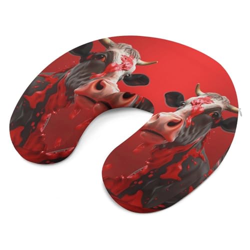 Almohada de memoria tamaño único U para viaje miniatura 6