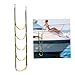 KUYYFDS Boat Rope Ladder 5 Steps Marine Rope Ladder Extension Portable Swim Ladder Boat Ladder for Sailboat Canoeing