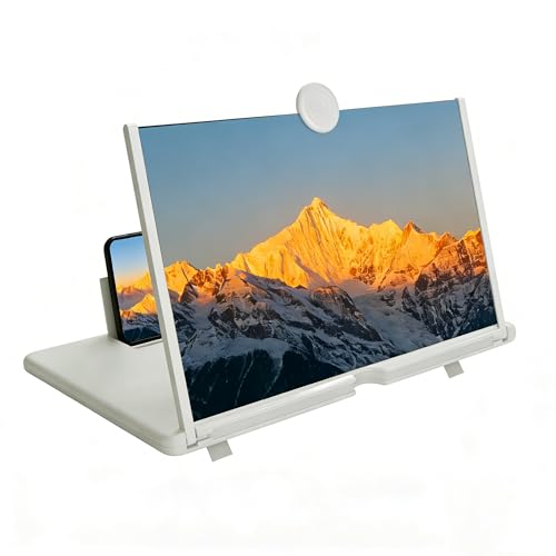 Amplificateur d'écran HD 3D 10 pouces blanc avec support pliable pour smartphone
