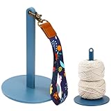 Portable Wrist Yarn Holder with Wrist Strap, Blue Crochet Holder, Plastic Hanging Yarn Holder for Crocheting, Suitable for Crafters and Knitters, Crocheting Gift for Craft Lover