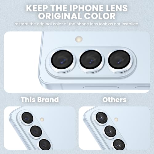 Image of ArmourPro Camera Lens Protector for Samsung Galaxy S26 and Samsung S26 Plus with Auto Alignment Installation Frame, AR+AF Coated Tempered Glass Camera Rings, Anti-Scratch, Case Friendly | Blue