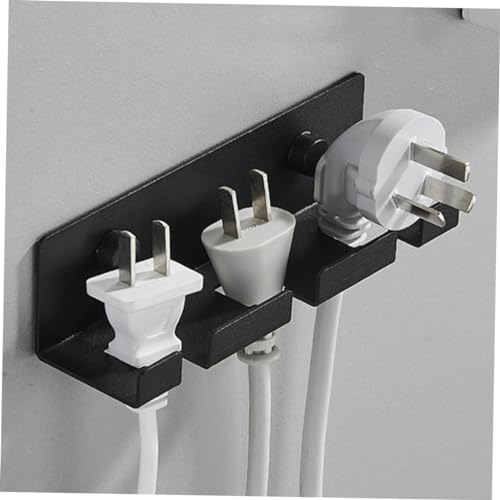 Organizador de cables para pared, gancho de aluminio negro miniatura 6