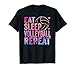 Eat Sleep Volleyball Repeat Colourful Teenager Girls Women Children T-Shirt