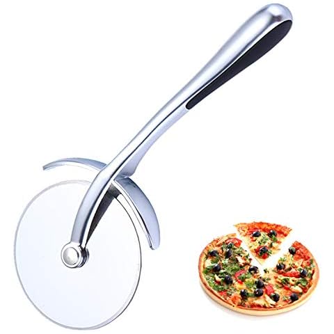 Pizza Cutters, Pizza Cutter Wheel - Non-Slip Silicone Handle with Stainless Steel Sharp Blade,Super Easy to Clean Cover