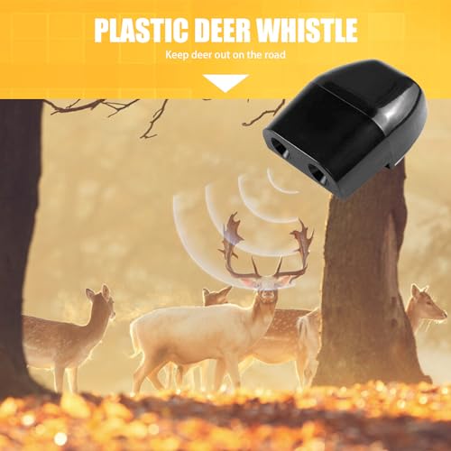 awlbed 8 PCS Car Deer Repeller, 1.96\" x 1.57\" x 0.78\" ABS Self-Adhesive Dual Hole Waterproof Warning Repellent Device, Multifunctional Safety Protection Accessory, Suitable for Most Models (Black) - Thumbnail 5