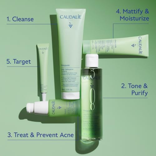 Caudalie Vinopure Salicylic Acid Pore Minimizing and Exfoliating Toner with Organic Rose Water - 200 mL
