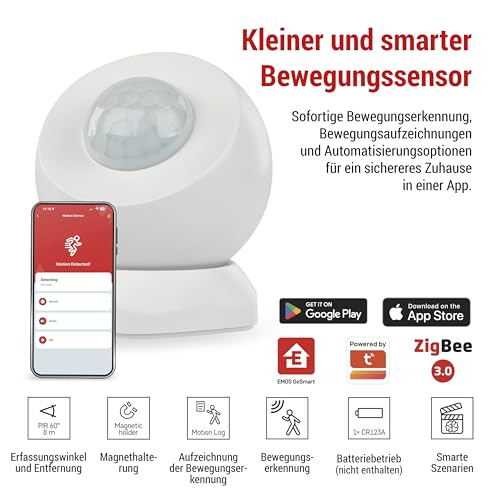 Capteur de mouvement ZigBee EMOS avec angle de détection 90°