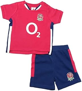 ENGLAND R.F.U. Supporters' Gear,Clothing,T-Shirts England RFU Rugby Baby/Toddler Alternate T-Shirt & Shorts Set | Red | 2021/22
