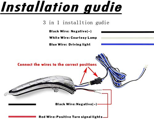 LED-Mirror-Sequential-Turn-Signal-Light-Parking-Puddle-BLACK-Verion-The-3rd-Generation-For-infiniti Q50 14-18 Q60 13-18 Q70 15-17 QX30 2017 QX80 2016 - Thumbnail 3