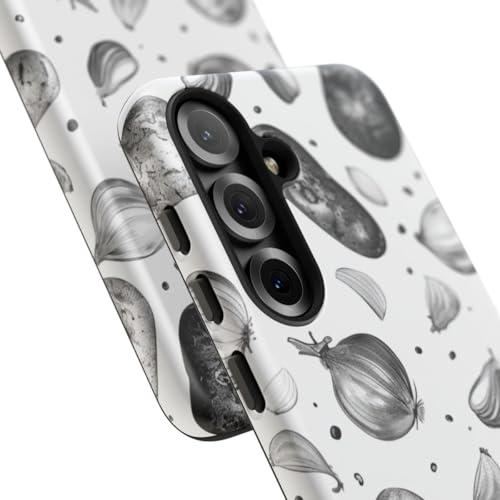 Coque Samsung S25 motif végétal noir et blanc finition premium - 2