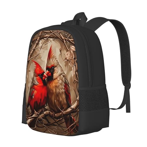 Mochila Red Birds grande de 16,5" con asas ajustables ergonómicas 5