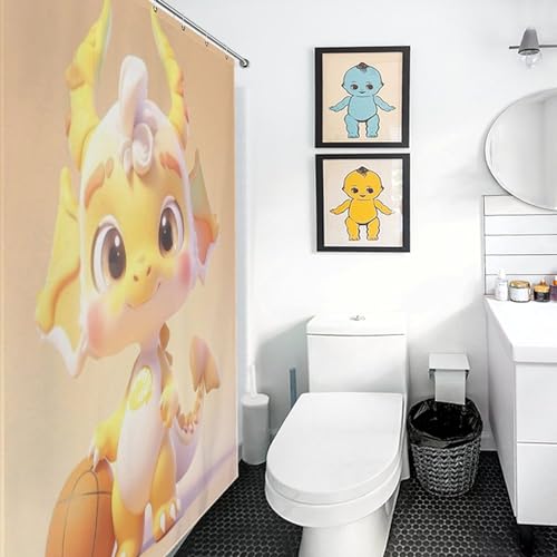 Rideau de douche ptérosaure imperméable et séchage rapide - 3