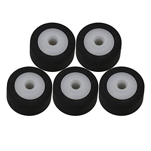Urdrsaf Premium Quality 5Pcs Black Rubber Bearing Roller Guide Pulley Bearing Wheel Pinch Roller 13X6X2.5Mm #TOP1