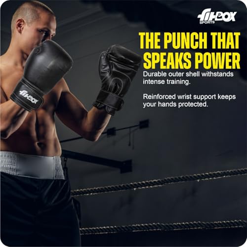 Image of FitBox Sports Boxing Gloves for Training & Sparring - Multi-Layer Padding, Pro Wrist Support & Velcro Closure