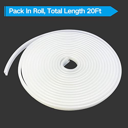 Clear Rubber Edge Trim, U Channel Silicone Rubber Edge Trim, 1/4" Slot, Fit for 7/32"-9/32", White Color, Edge Protector for Plywood, Glass, Flexi-Glass by Protalwell - Used condition - Image 7