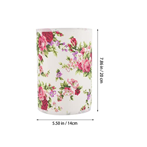 Osaladi Table Lamp Shade: Linen Lampshade Flower Printed Lamp Cover Basket Lampshade Floor Lamp Cover Home Hotel Delicate Lamp Shade #TOP1