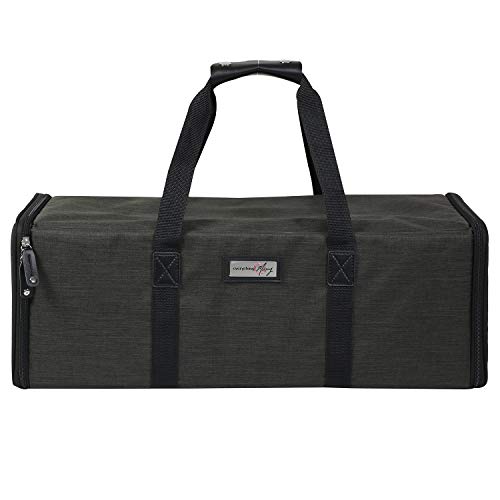 Everything Mary Die-Cut Machine Carrying Case, Heather Black - Craft Sticker Bag Compatible With Cricut Air/Maker & Brother Scanncut - Cutting Storage For Vinyl, Tools, Accessories #TOP5