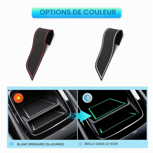 CDEFG Compatible avec Suzuki Swift/Sport/Hybrid 2017-2022 2023 Tapis de Protection Anti-poussière Antidérapant Swift Porte Gobelet Caoutchouc Console Centrale Swift Accessoire (Rouge) – vue 7