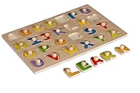 Algopix Similar Product 10 - Toysters Wooden Alphabet Peg Puzzle for