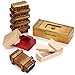 5 Packs Puzzle Box Christmas Wooden Box with Lock Compartment 3D Brainteaser Wood Puzzle Boxes Difficult Gifts Brain Teaser Game for Adults and Teens
