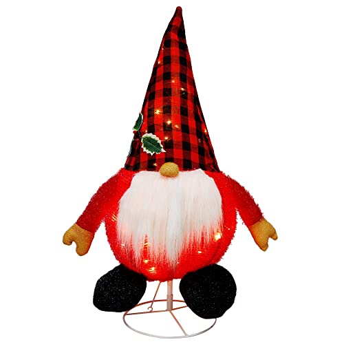 Glintoper Lighted Christmas Decorations, Pre-Lit Pop Up Plush Xmas Gnome with Built-in Lights, Collapsible & Easy-Assembly, Light Up Swedish Tomte Elf for Indoor Outdoor Holiday New Year Winter Decor by Glintoper - Image 7