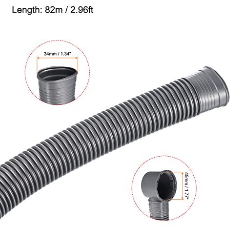 MECCANIXITY Bathtub Drain Pipe Expandable Waste Drain 82cm Tubing Flexible Drainage Hose for Bathroom Shower, Grey Pack of 1 by MECCANIXITY - Image 2
