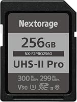 Nextorage 日本メーカー UHS-II V90 256GB SDXC SDカード 最大読出し速度300MB/s 最大書込み速度299MB/s 高性能pSLCフラッシュメモリ搭載 高速連写 4K/8K録画 NX-F2PRO256G ネクストレージ メモリカード
