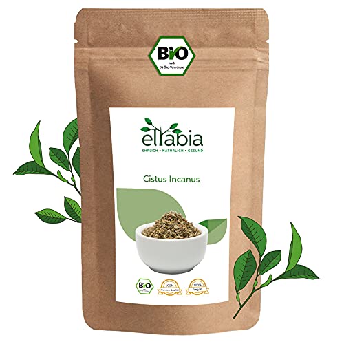 eltabia Bio Cistus Incanus 1kg 1000g Maxi Pack Zistrosenkraut geschnitten reich an Polyphenolen Cistus Tee Cover