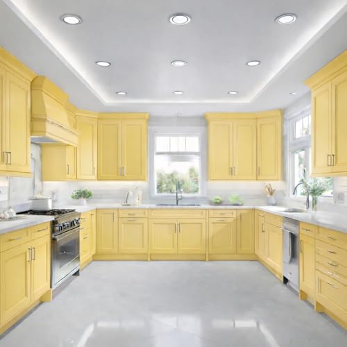 ALL-IN-ONE Paint by Heirloom Traditions, Naples (Sunny Yellow), Quart - Durable cabinet and furniture paint. Built in primer and top coat, no sanding needed. Includes our 30 featured color card.