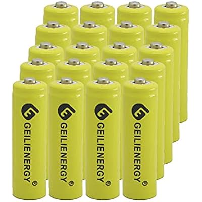 20 Pack Solar Light AA Rechargeable Batteries Ni-CD 600mAh,NiCd AA Rechargeable Batteries for Solar Lights Solar Lamp