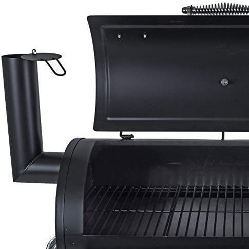 Azuma Bandit Barrel BBQ Charcoal Grill Wood Smoker Firebox Black Steel Portable Barbecue