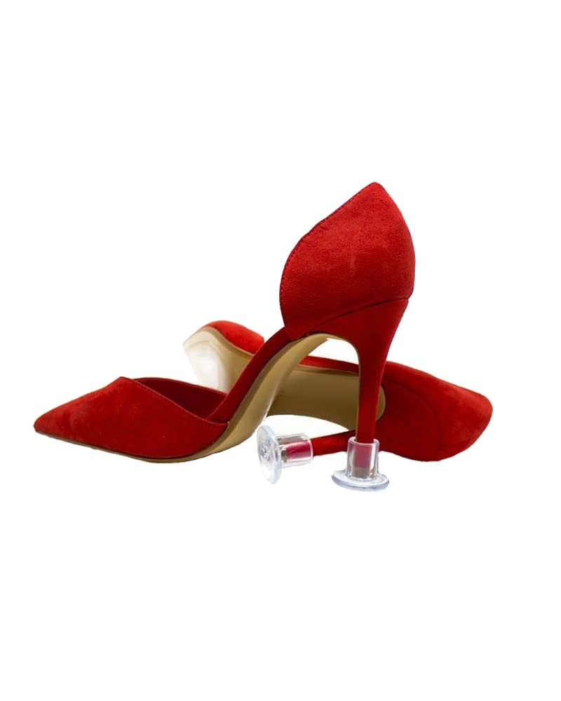 Los Manolitos Cubretacones Boda | Protectores de Tacón Universal con Bolsita | Cubretacones Varios Tamaños Antideslizantes para Césped | Salvatacones Transparentes Zapatos de Mujer Tacón Alto