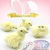 Easter Decorations for Home, 4 Pack Easter Chicks for Easter Basket with Grass, Spring Easter Baby chick for Photography, Baby Shower Kids Newborn Easter Prop,Realistic Chicken with Chrip Iron Storage #2