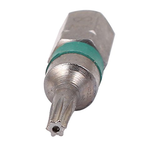 Sourcingmap 1/4" Hex Shank Magnetic T8 Torx Security Screwdriver Bit Gray 4pcs, Green - Image 4