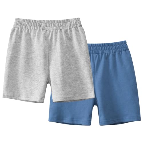 Shorts de sport en coton lot de 2 pour garçons enfants pantalons outdoor