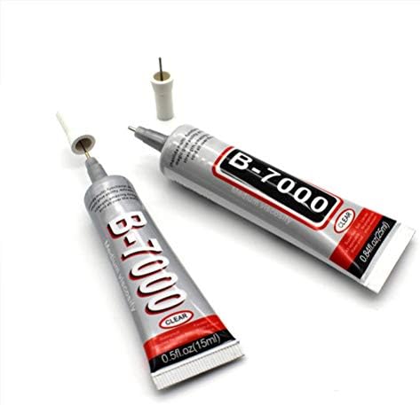Adhesive B-7000 Glue Mobile Phone Screen Repair Glue, Industrial Glue, Electronic Component Glue DIY Jewelry Stick Drill Glue, DIY Jewelry Mobile Phone Glass GlueTransparent, 50ml for Tablets