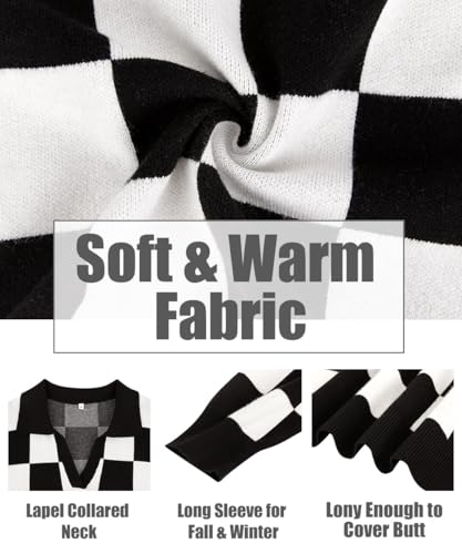 Image of CARCOS Plus Size Sweaters for Women Long Sleeve Pullover Sweaters Lapel Collared Vneck Knit Jumper Tops Fall Winter XL-5XL