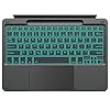 XIWMIX Cubierta tipo teclado Surface Pro 12, retroiluminación LED de 7 colores, Bluetooth 5.0 inalámbrico, teclado recargable ultradelgado con panel táctil para Microsoft Surface Pro 12