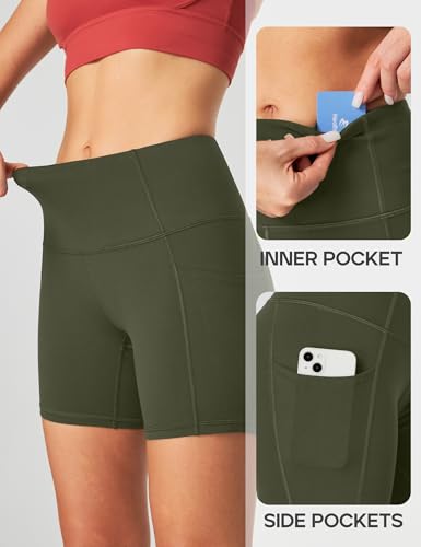 Image of Heathyoga Yoga Pants with Pockets Extra Soft Leggings with Pockets for Women Non See-Through High Waist Workout Leggings