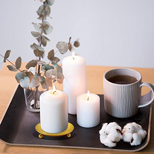 Decorative Iron Plate Candle Holder Pedestal Wax Candle Stand, Taper Candles For Candlesticks, Pillar Candle Holder For Wedding Decoration, Home Decor Bar Party (Sliver) #TOP5