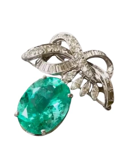 Women's 5.00 Carat Oval Cut Simulated Green Emerald & Diamond