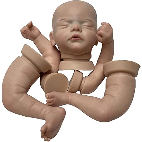 DangTpor 18inch Sam Doll Reborn Solid Platinum Liquid Silicone Kits DIY Blank Painted and Unpainted Unfinished Parts Soft Silicone Baby Reborn Doll Kits (Levi Unpainted Kits) Cover