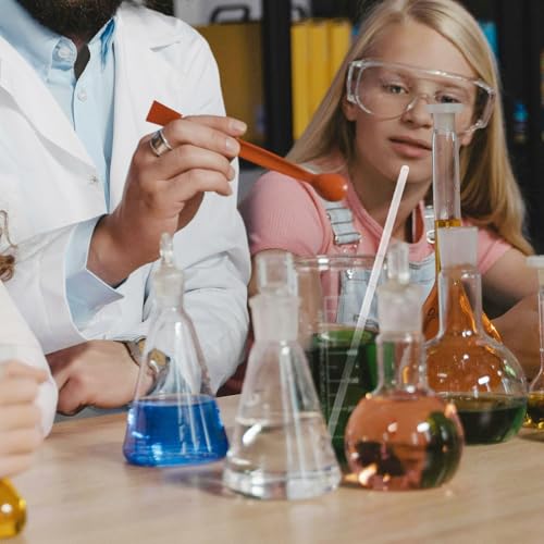 Bâtonnets agitateurs en verre réutilisables 50 pièces pour mélanger et drainer sans résidu