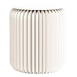 RVUEM Blanca,H:44cm, Taburete De Papel Plegable Moderno, Taburete Bajo PortáTil con Estructura De Panal, Taburete Redondo MultifuncióN, para Probadores, Salas Exposiciones, Centros Comerciales