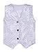FEESHOW Boys Girls Metallic Leopard Vest Jacket Top Kids Jazz Hip Hop Disco Dance Tops Sleeveless V-neck Party Waistcoat Silver 18-24 Months