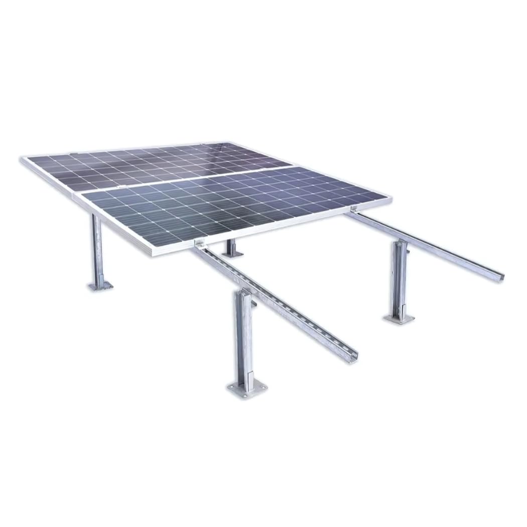 Solarware Solar Panel Mounting Stand kit for 3 Panels, Complete DIY Structure Set with Clamp Bracket (for max 3X 650watts SPV)